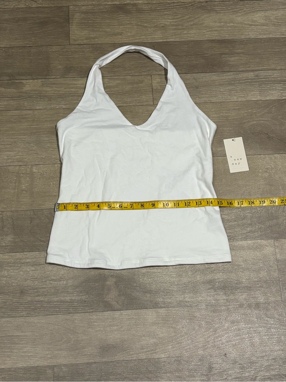 A New Day Women's Sculpt Halter Tank Top White Size S - Picture 5 of 10